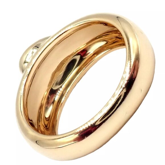 Rare! Authentic Van Cleef & Arpels 18k Yellow Gold Coral Heart Ring sz 4.5 - Picture 4 of 12